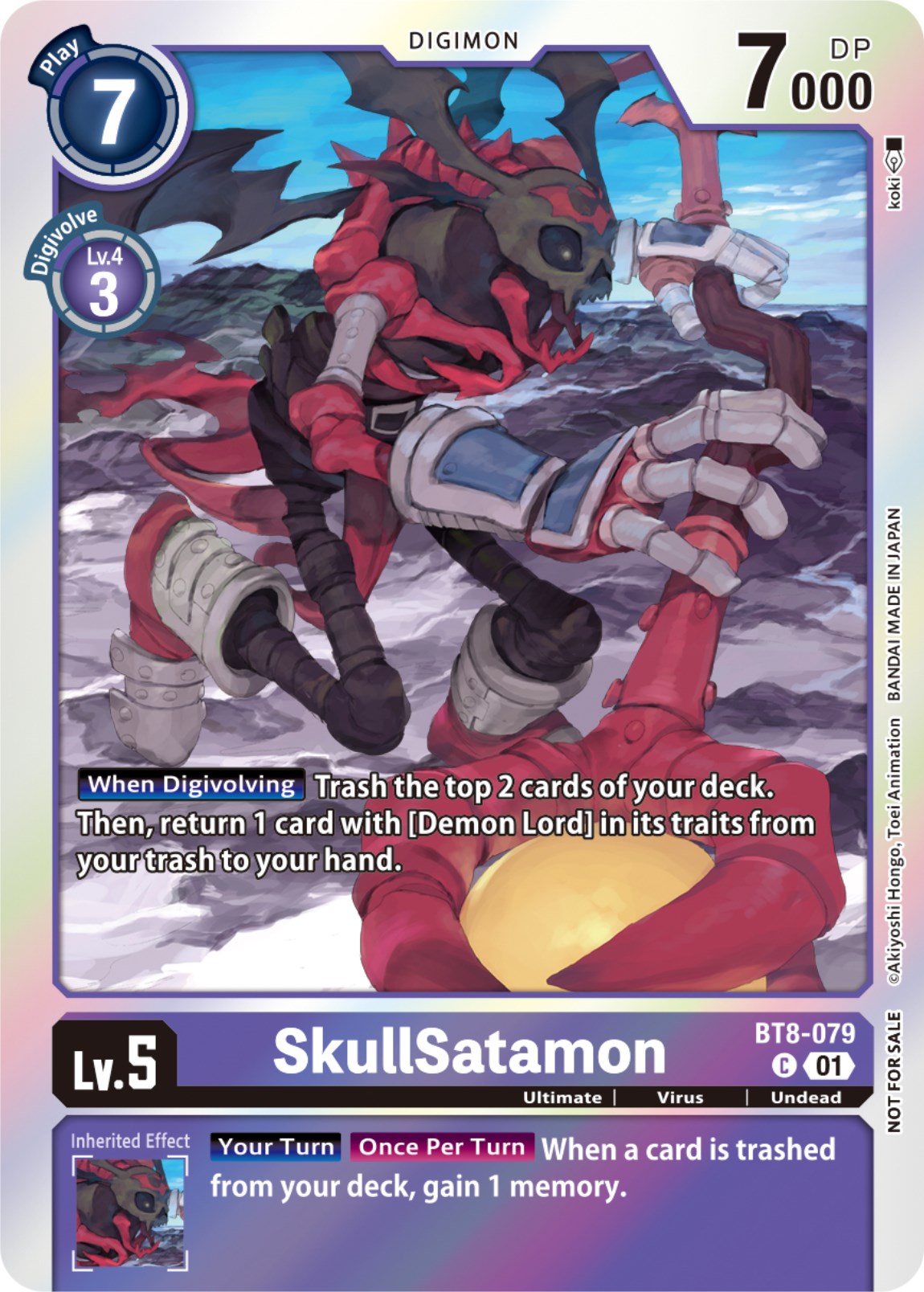 SkullSatamon [BT8-079] (Blast Ace Double Pack Set) [New Awakening] | Clutch Gaming