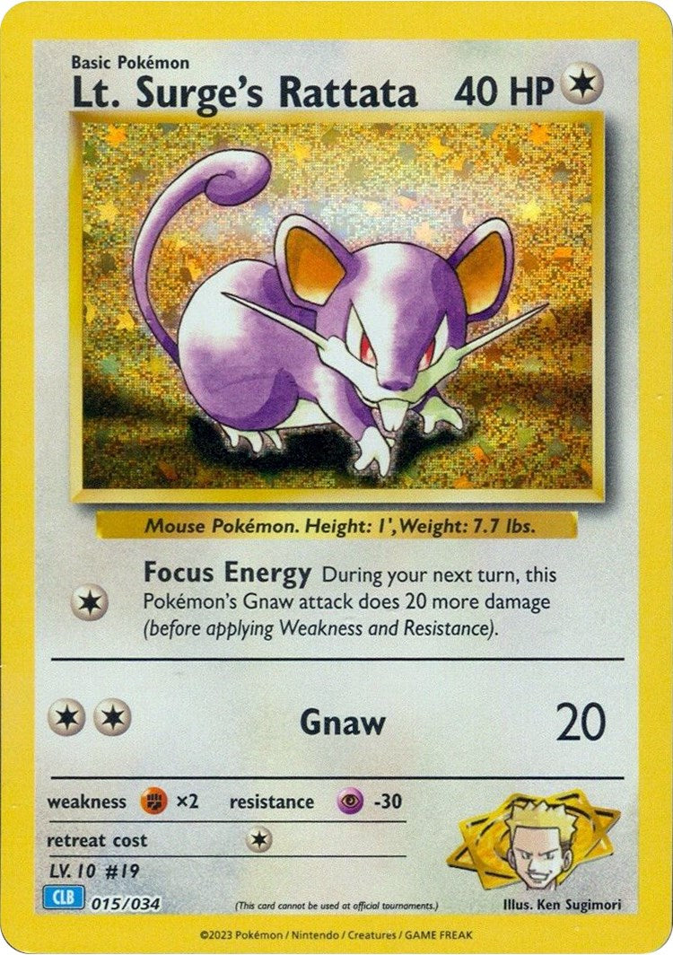 Lt. Surge's Rattata [Trading Card Game Classic] | Clutch Gaming