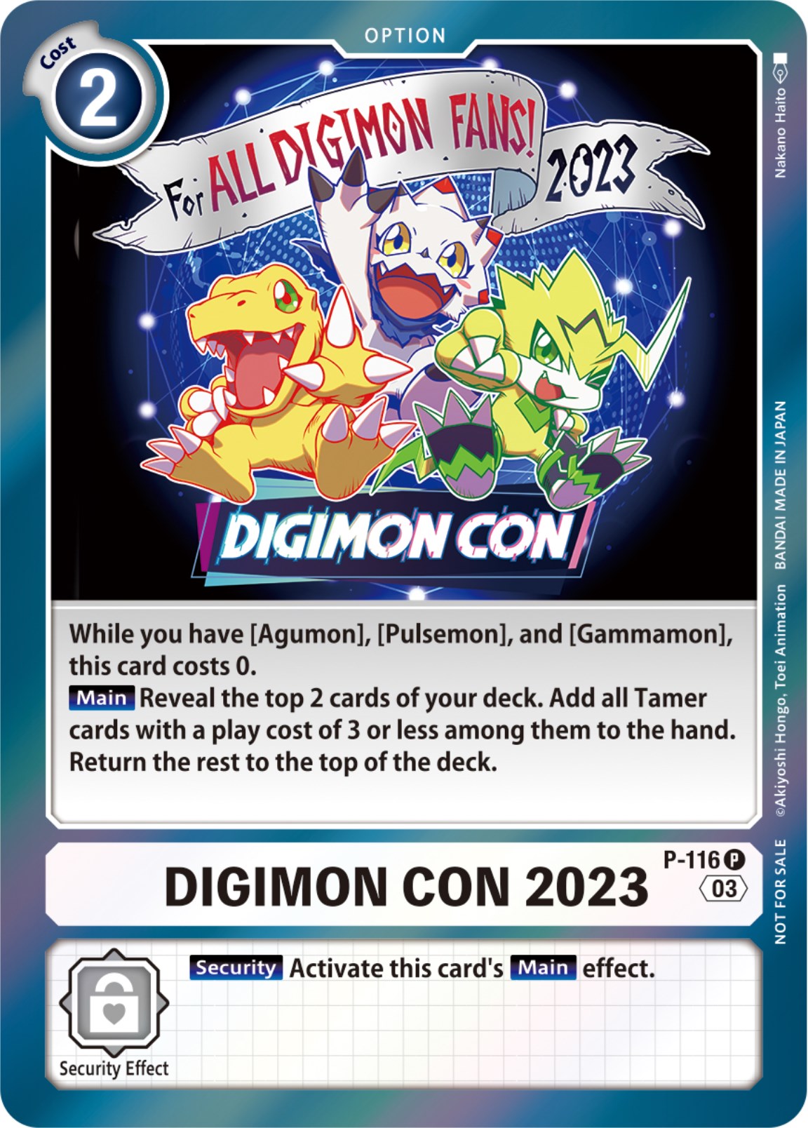 Digimon Con 2023 [P-116] (Official Tournament Pack Vol.11) [Promotional Cards] | Clutch Gaming