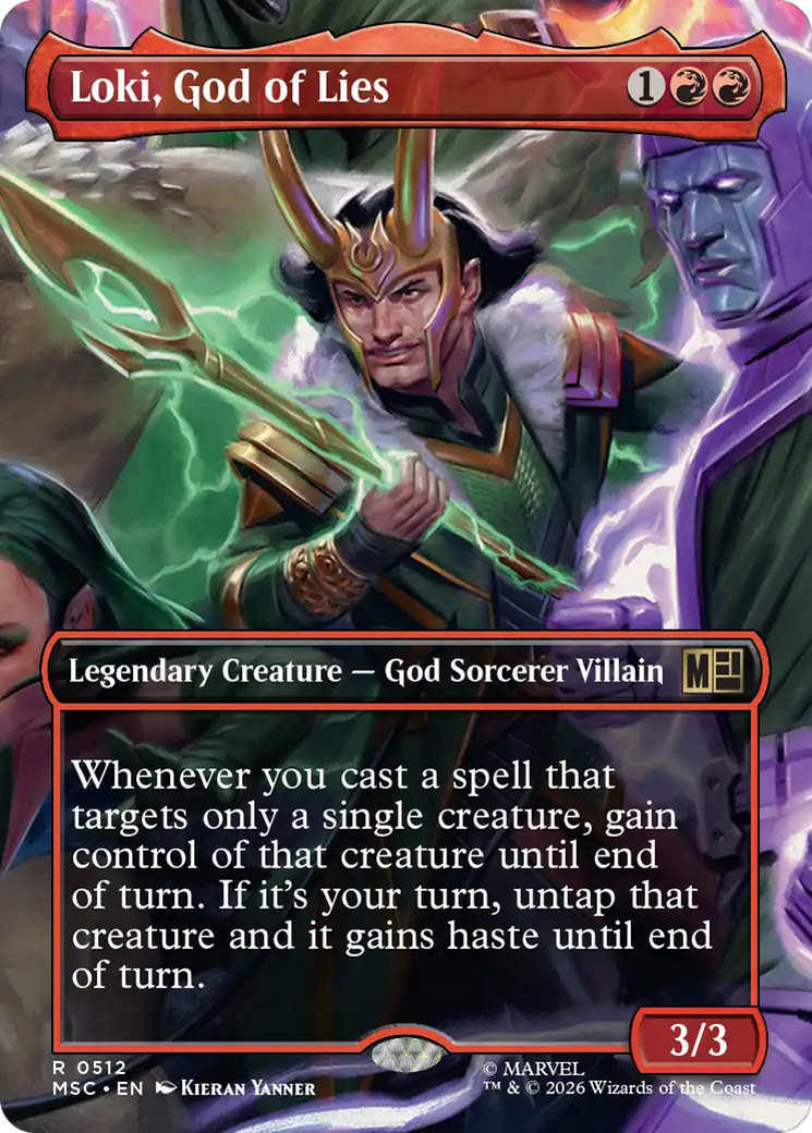 Loki, God of Lies (Borderless) [Marvel Super Heroes Commander] | Clutch Gaming