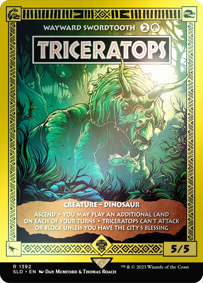 Triceratops - Wayward Swordtooth (Rainbow Foil) [Secret Lair Drop Series] | Clutch Gaming