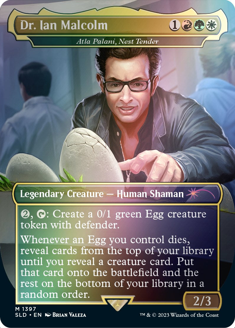 Dr. Ian Malcolm - Atla Palani, Nest Tender (Rainbow Foil) [Secret Lair Drop Series] | Clutch Gaming