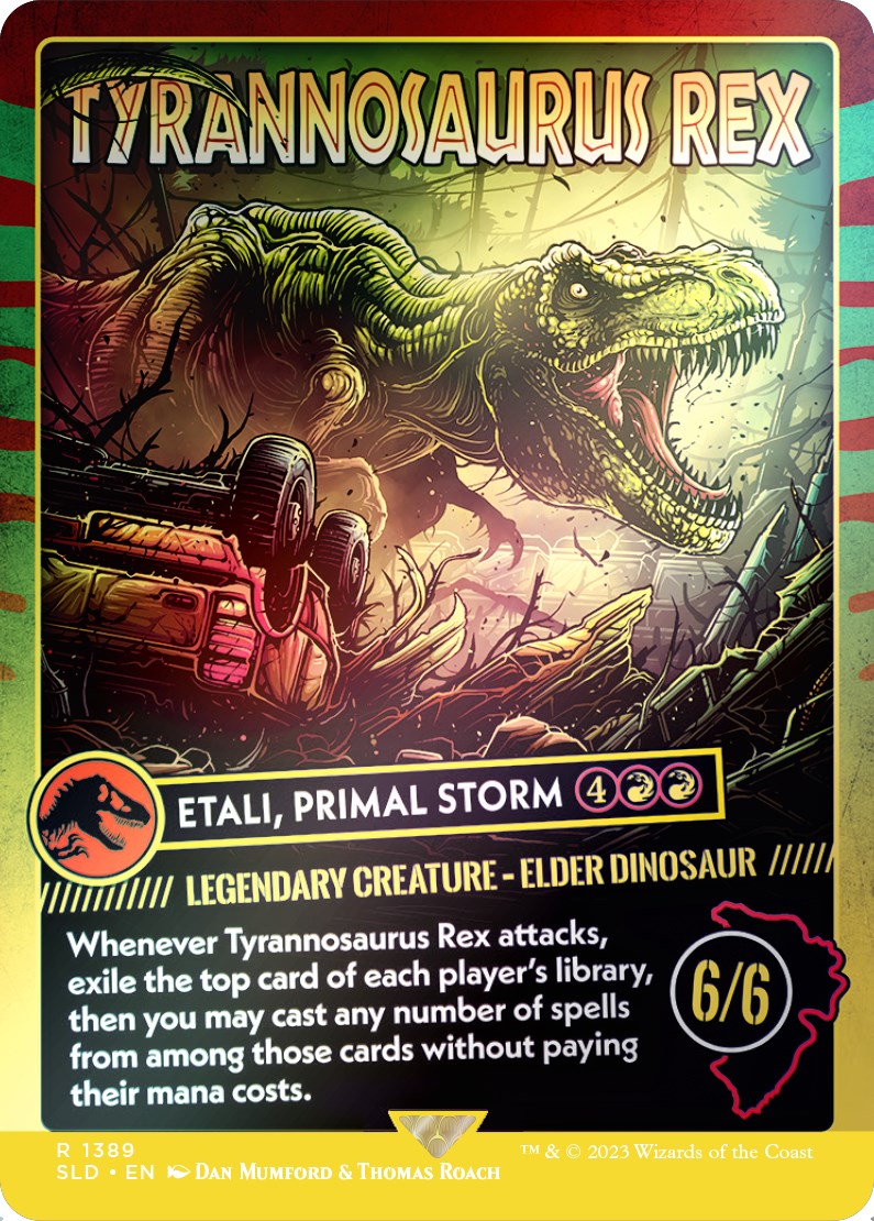 Tyrannosaurus Rex - Etali, Primal Storm (Rainbow Foil) [Secret Lair Drop Series] | Clutch Gaming