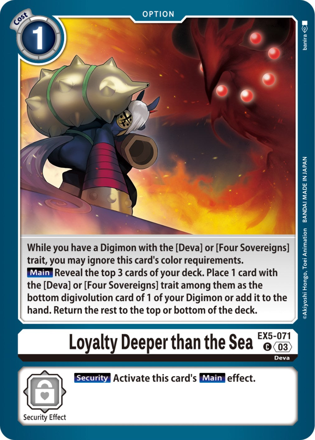 Loyalty Deeper than the Sea [EX5-071] [Animal Colosseum] | Clutch Gaming