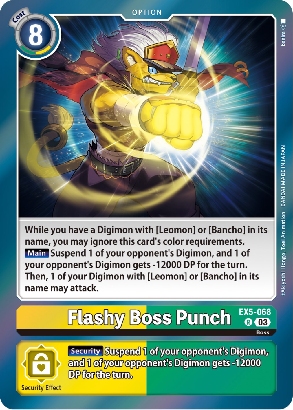 Flashy Boss Punch [EX5-068] [Animal Colosseum] | Clutch Gaming