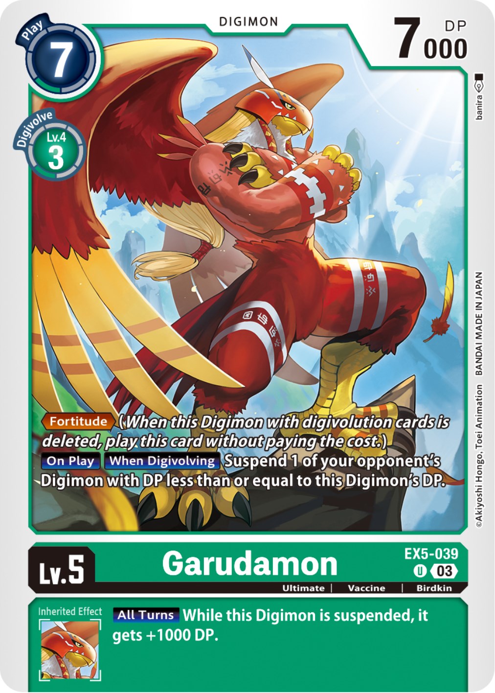 Garudamon [EX5-039] [Animal Colosseum] | Clutch Gaming