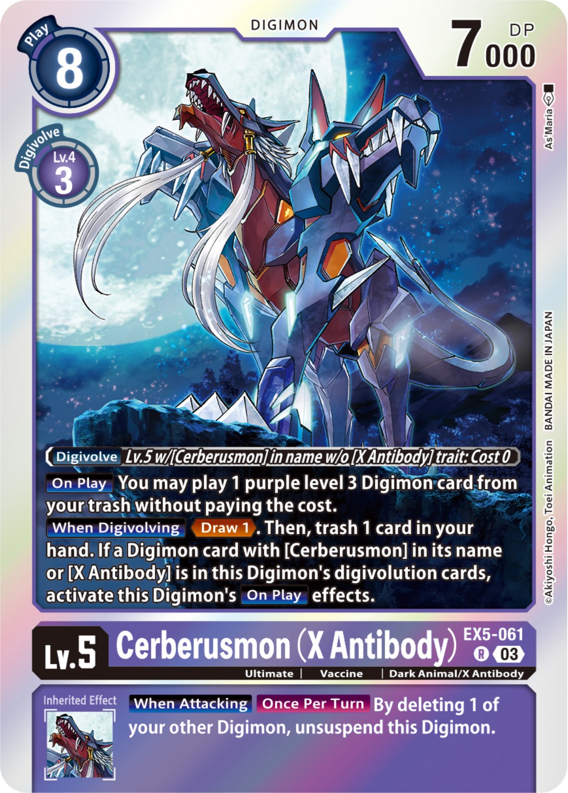 Cerberusmon (X Antibody) [EX5-061] [Animal Colosseum] | Clutch Gaming