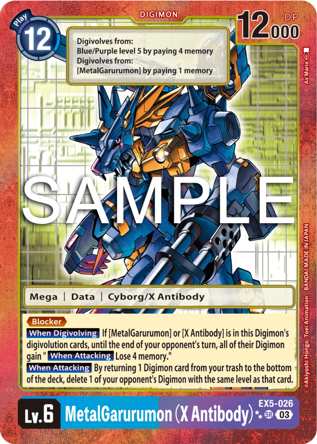 MetalGarurumon (X Antibody) [EX5-026] (2 Star Alternate Art) [Animal Colosseum] | Clutch Gaming