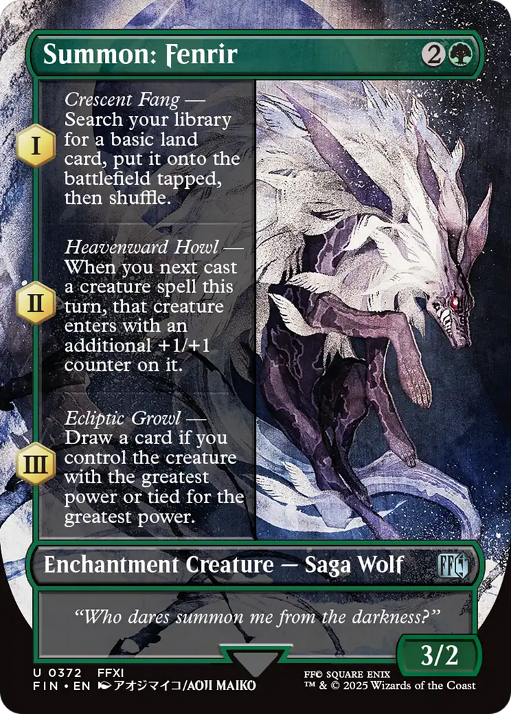 Summon: Fenrir (Borderless) [FINAL FANTASY] | Clutch Gaming