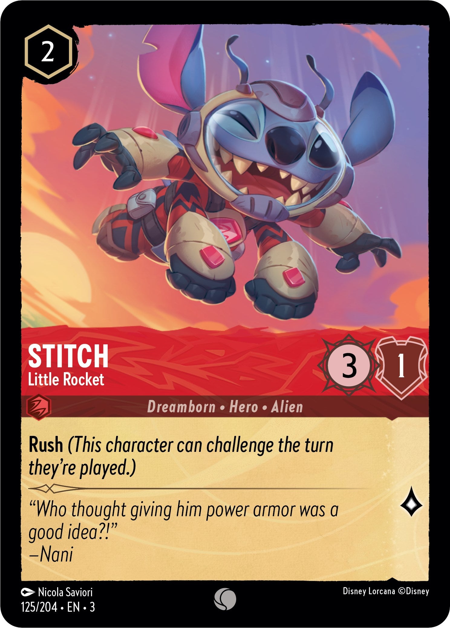 Stitch - Little Rocket (125/204) [Into the Inklands] | Clutch Gaming