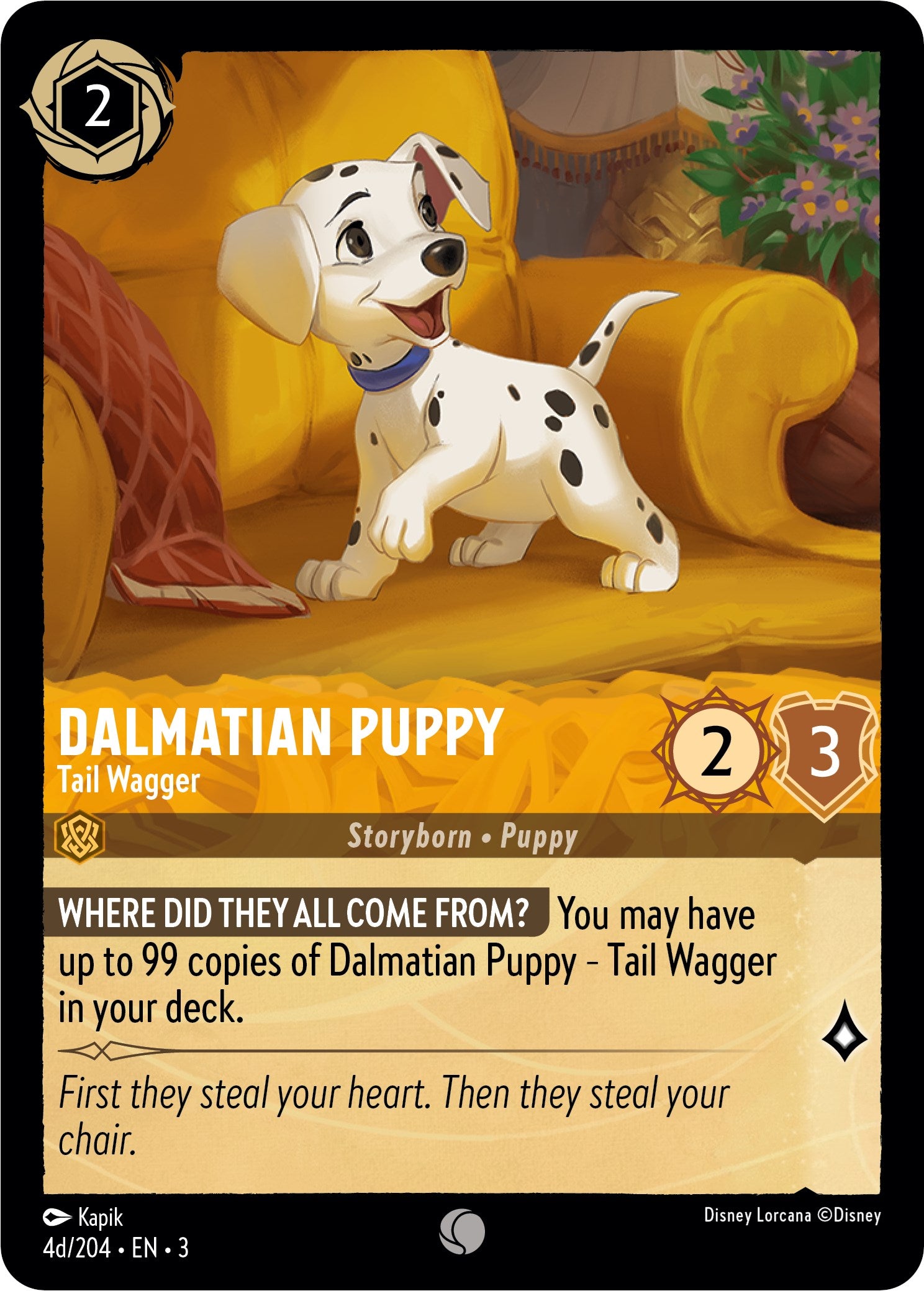 Dalmatian Puppy - Tail Wagger (4d) (4d/204) [Into the Inklands] | Clutch Gaming