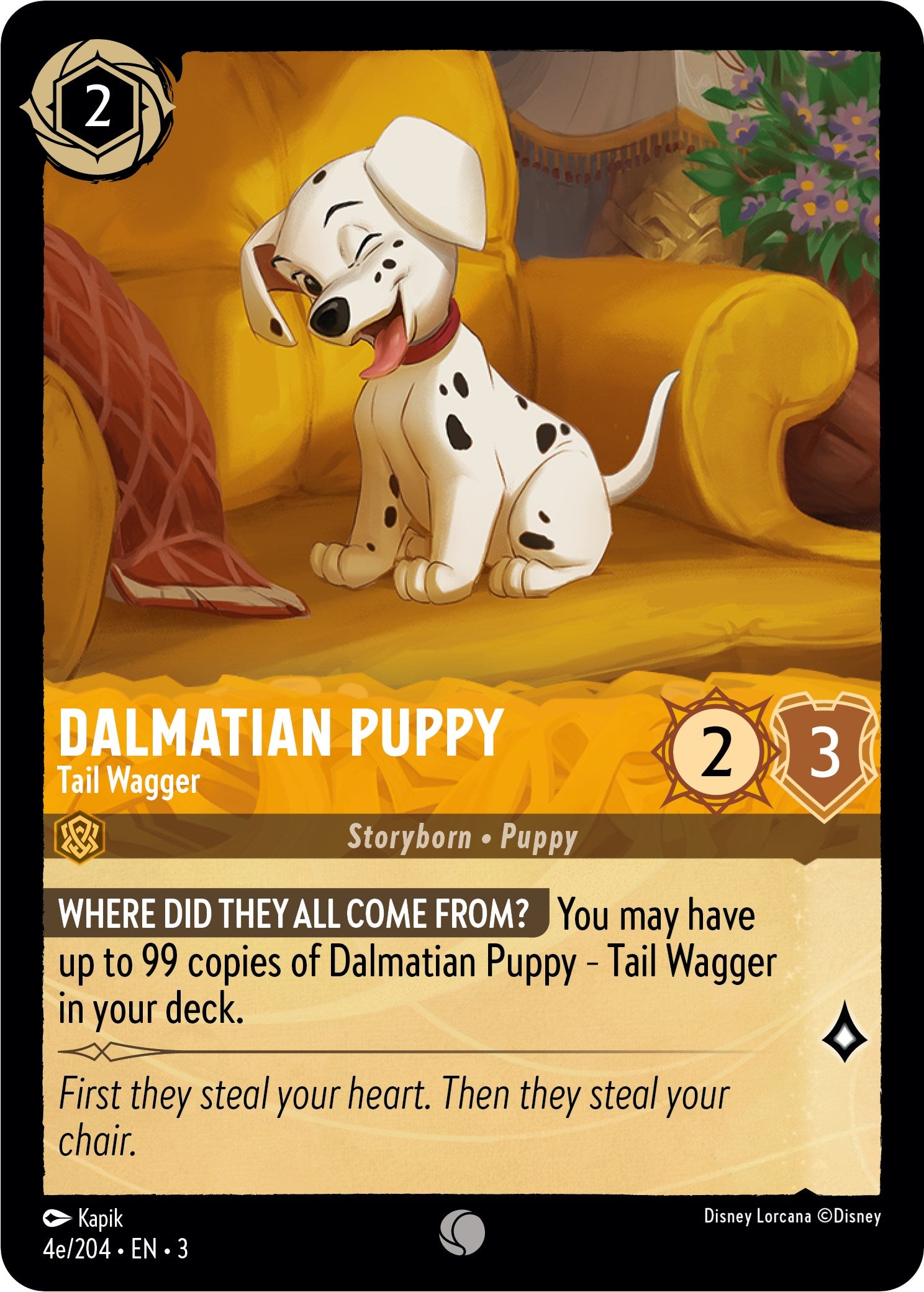 Dalmatian Puppy - Tail Wagger (4e) (4e/204) [Into the Inklands] | Clutch Gaming
