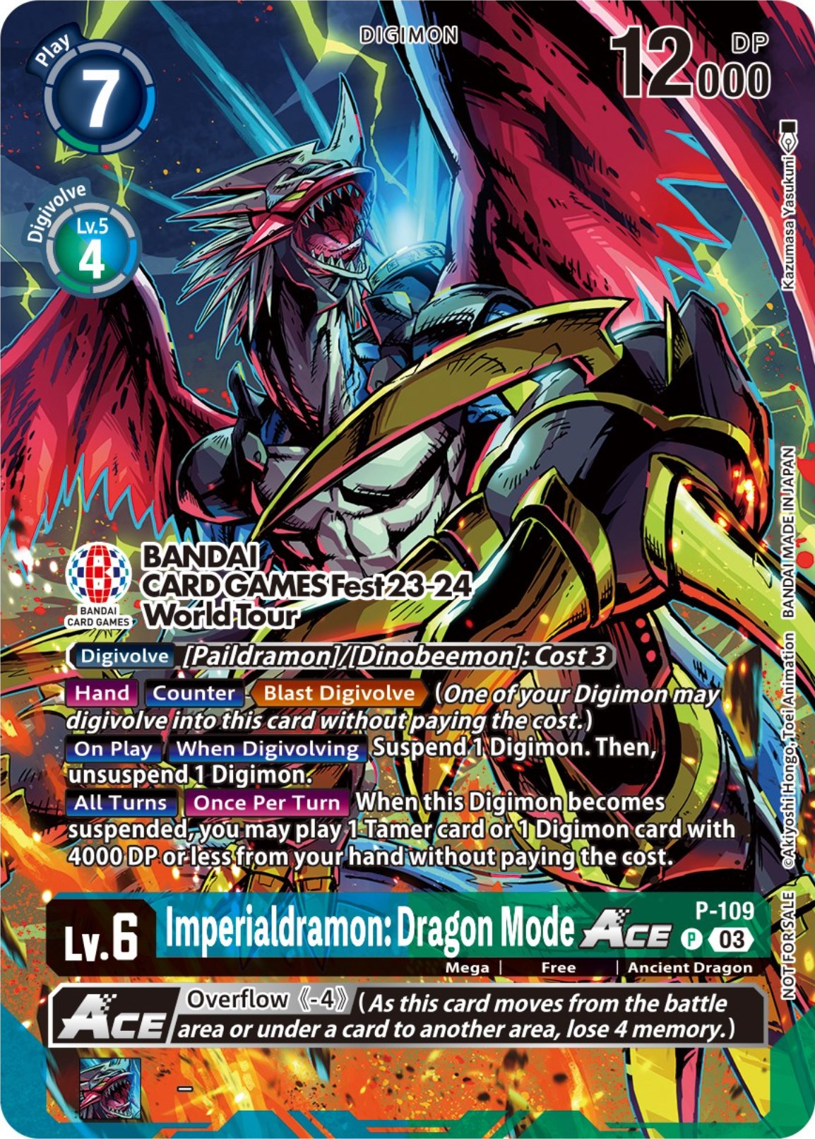 Imperialdramon: Dragon Mode Ace [P-109] (BANDAI Card Games Fest 23-24 World Tour) [Promotional Cards] | Clutch Gaming