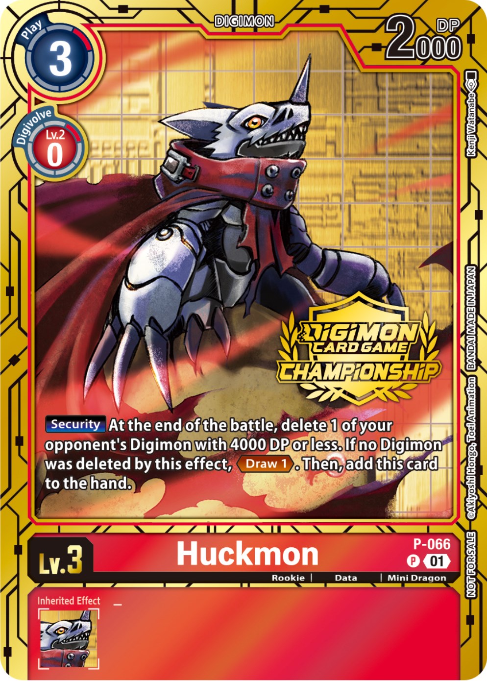 Huckmon [P-066] (Championship 2023 Gold Card Set) [Promotional Cards] | Clutch Gaming