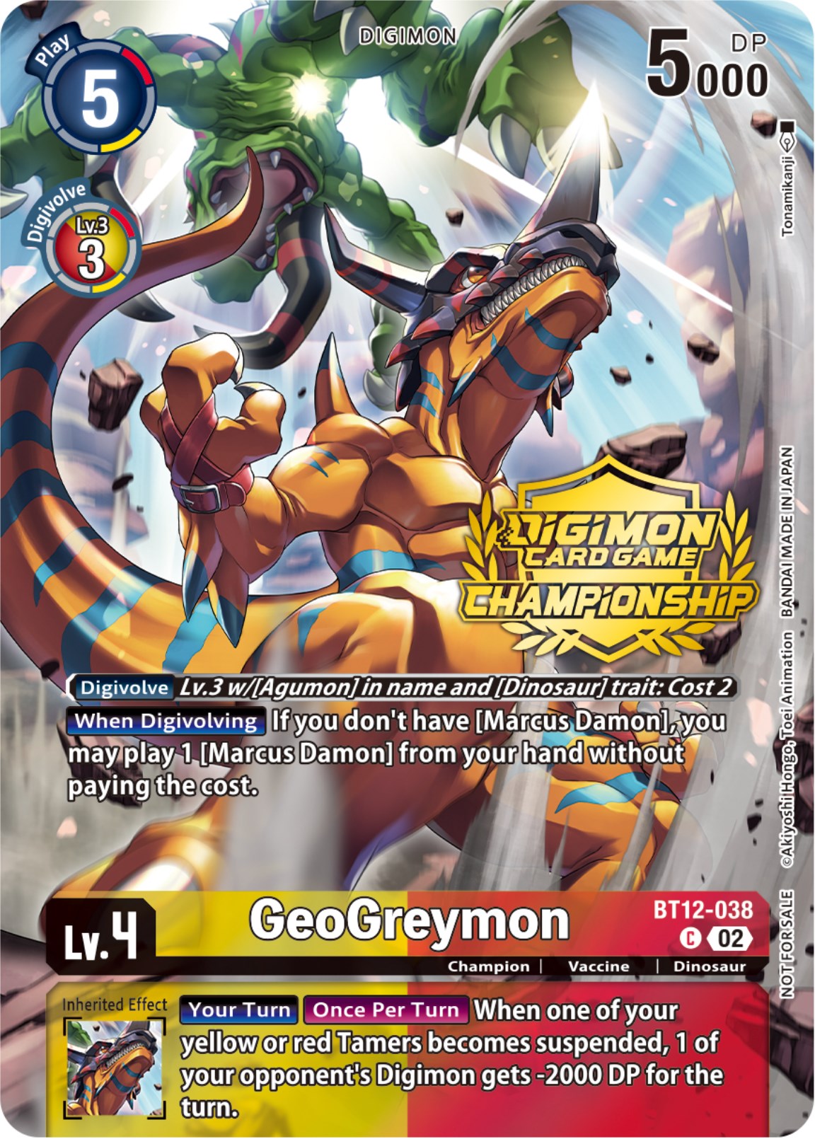 GeoGreymon [BT12-038] (Championship 2023 Tamers Pack) [Across Time Promos] | Clutch Gaming