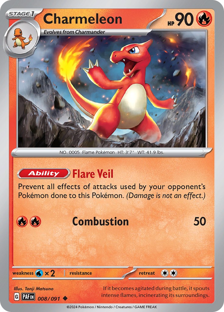 Charmeleon (008/091) [Scarlet & Violet: Paldean Fates] | Clutch Gaming