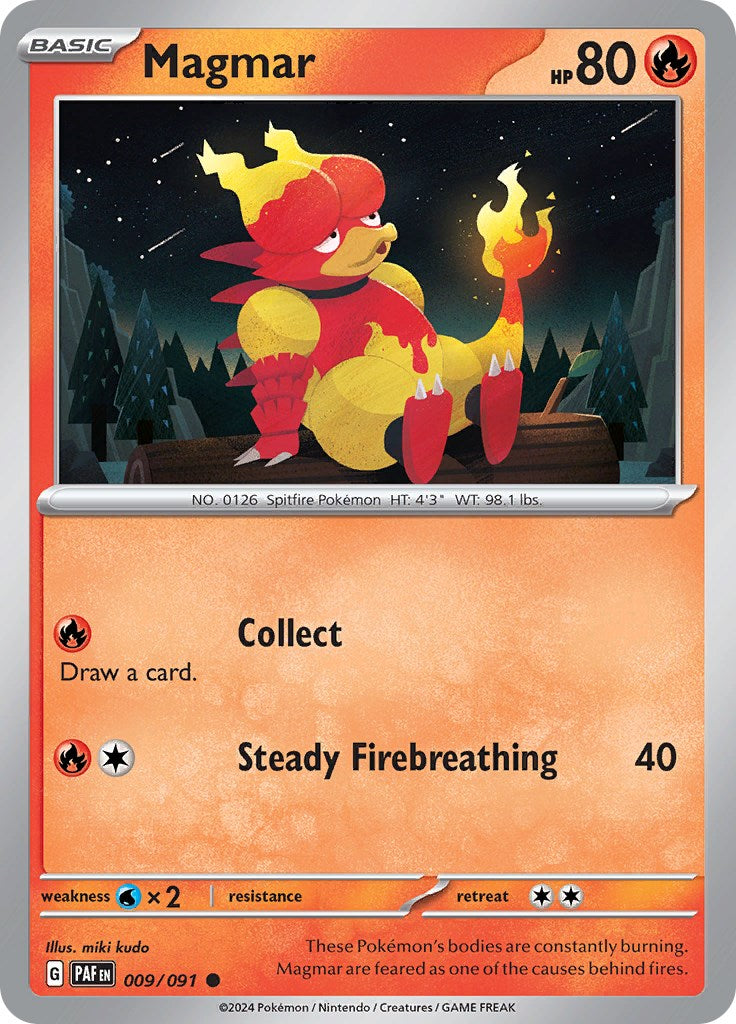 Magmar (009/091) [Scarlet & Violet: Paldean Fates] | Clutch Gaming