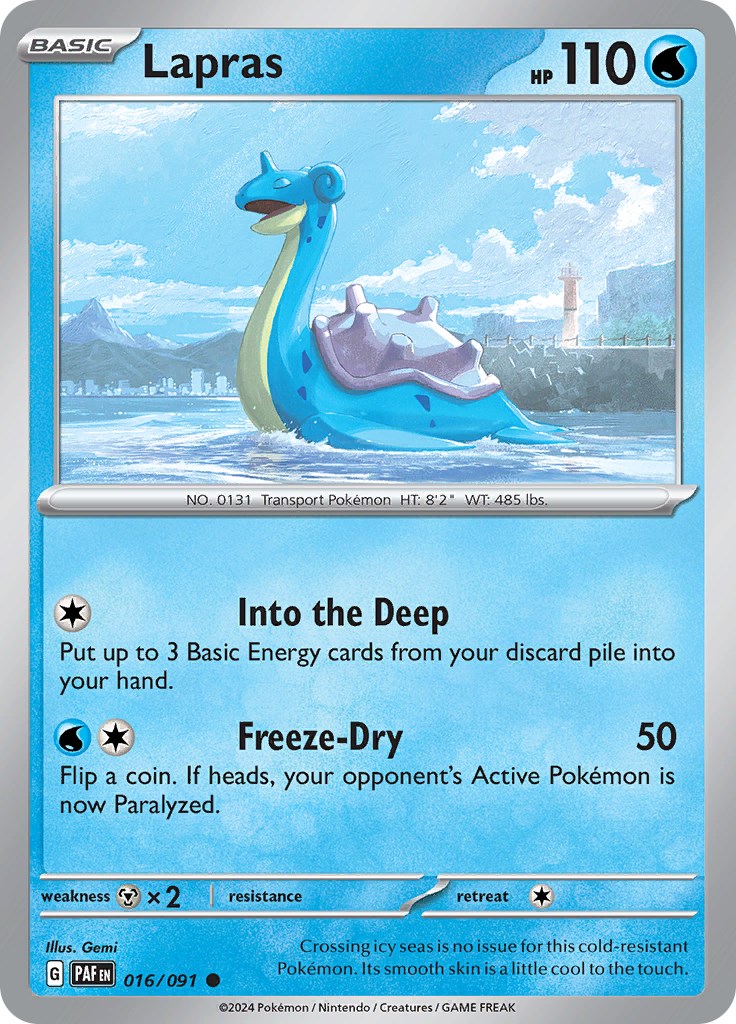 Lapras (016/091) [Scarlet & Violet: Paldean Fates] | Clutch Gaming