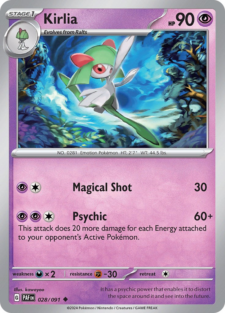 Kirlia (028/091) [Scarlet & Violet: Paldean Fates] | Clutch Gaming