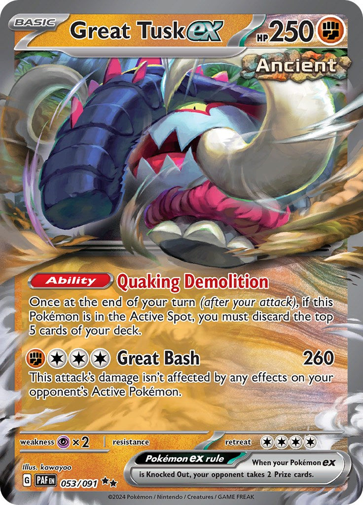 Great Tusk ex (053/091) [Scarlet & Violet: Paldean Fates] | Clutch Gaming