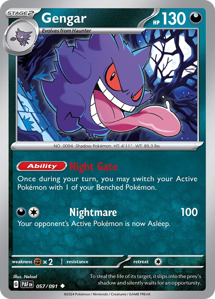 Gengar (057/091) [Scarlet & Violet: Paldean Fates] | Clutch Gaming