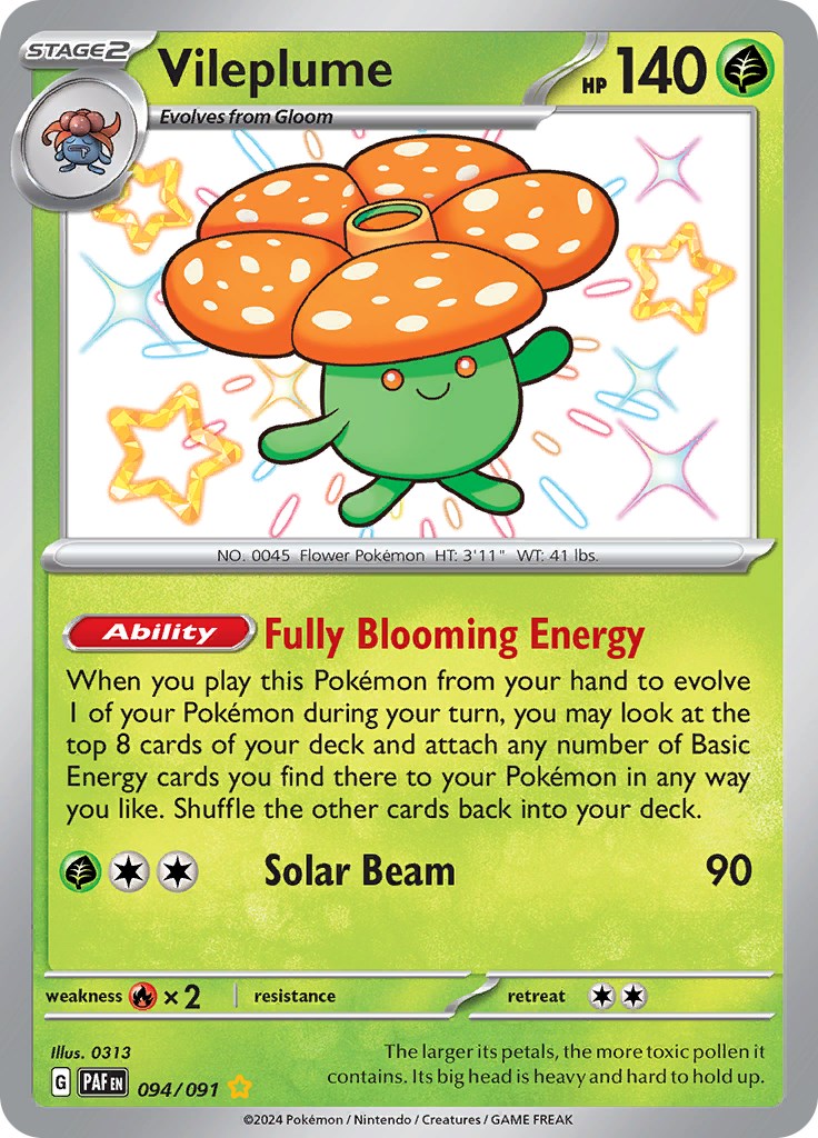 Vileplume (094/091) [Scarlet & Violet: Paldean Fates] | Clutch Gaming