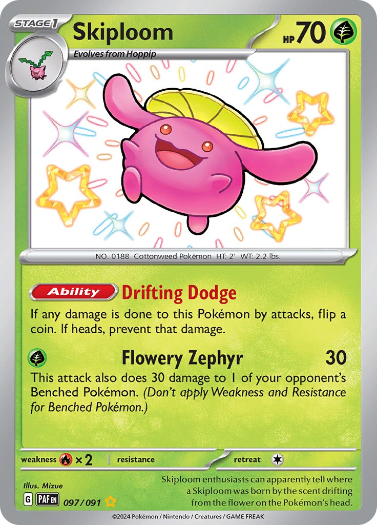 Skiploom (097/091) [Scarlet & Violet: Paldean Fates] | Clutch Gaming