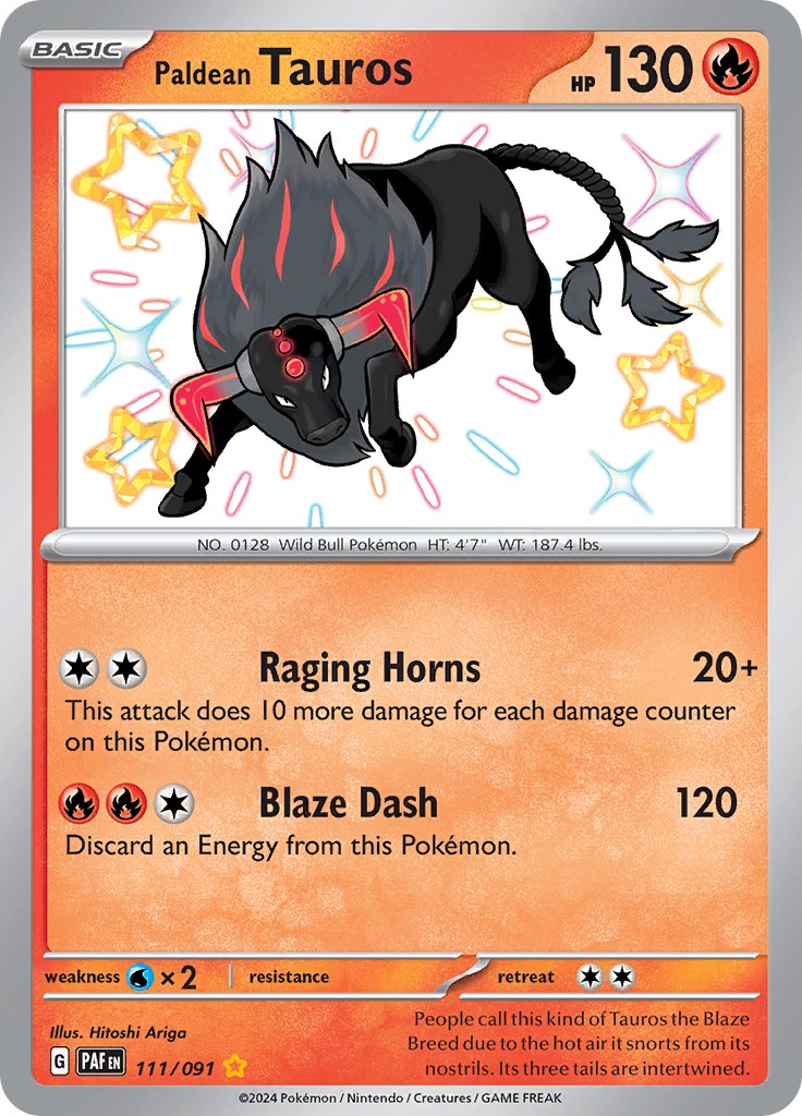 Paldean Tauros (111/091) [Scarlet & Violet: Paldean Fates] | Clutch Gaming