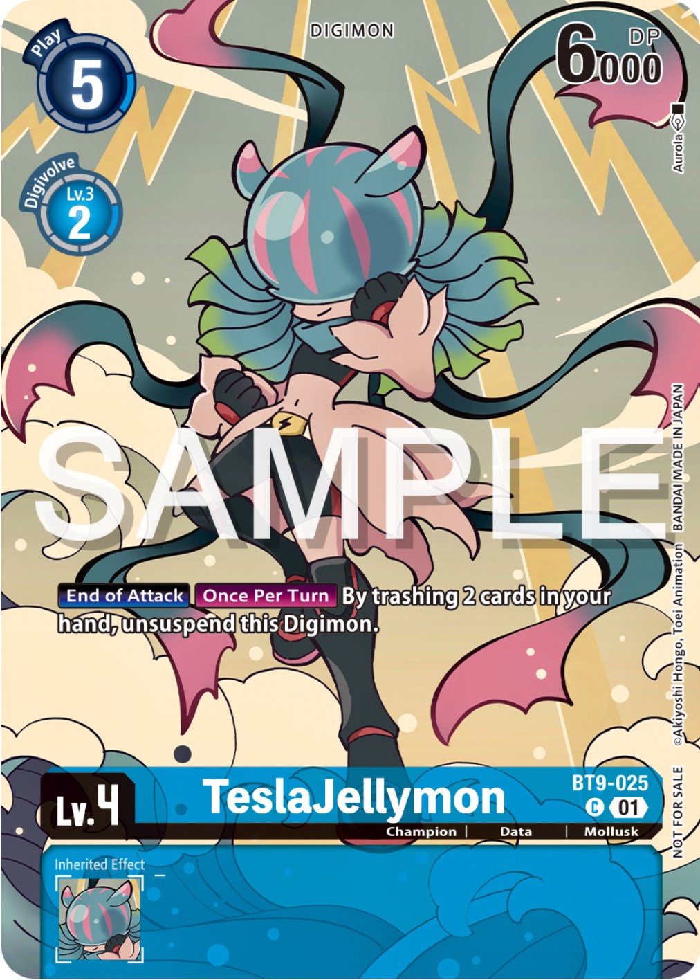 TeslaJellymon [BT9-025] (Digimon Illustration Competition Pack 2023) [X Record Promos] | Clutch Gaming