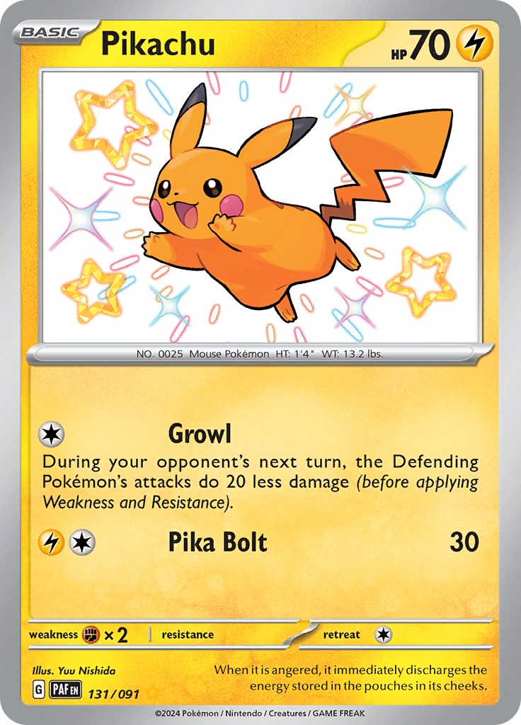 Pikachu (131/091) [Scarlet & Violet: Paldean Fates] | Clutch Gaming