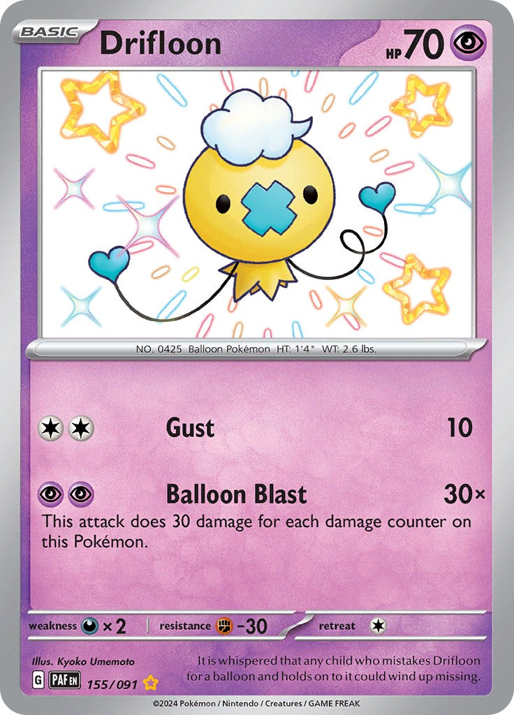 Drifloon (155/091) [Scarlet & Violet: Paldean Fates] | Clutch Gaming