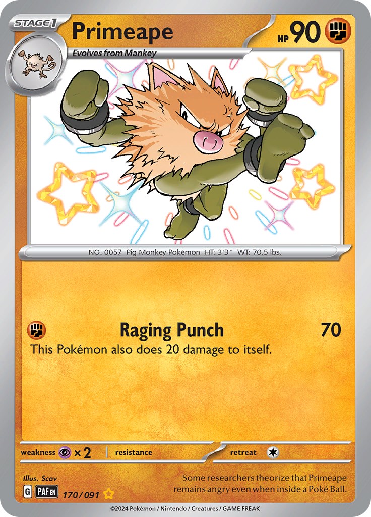 Primeape (170/091) [Scarlet & Violet: Paldean Fates] | Clutch Gaming