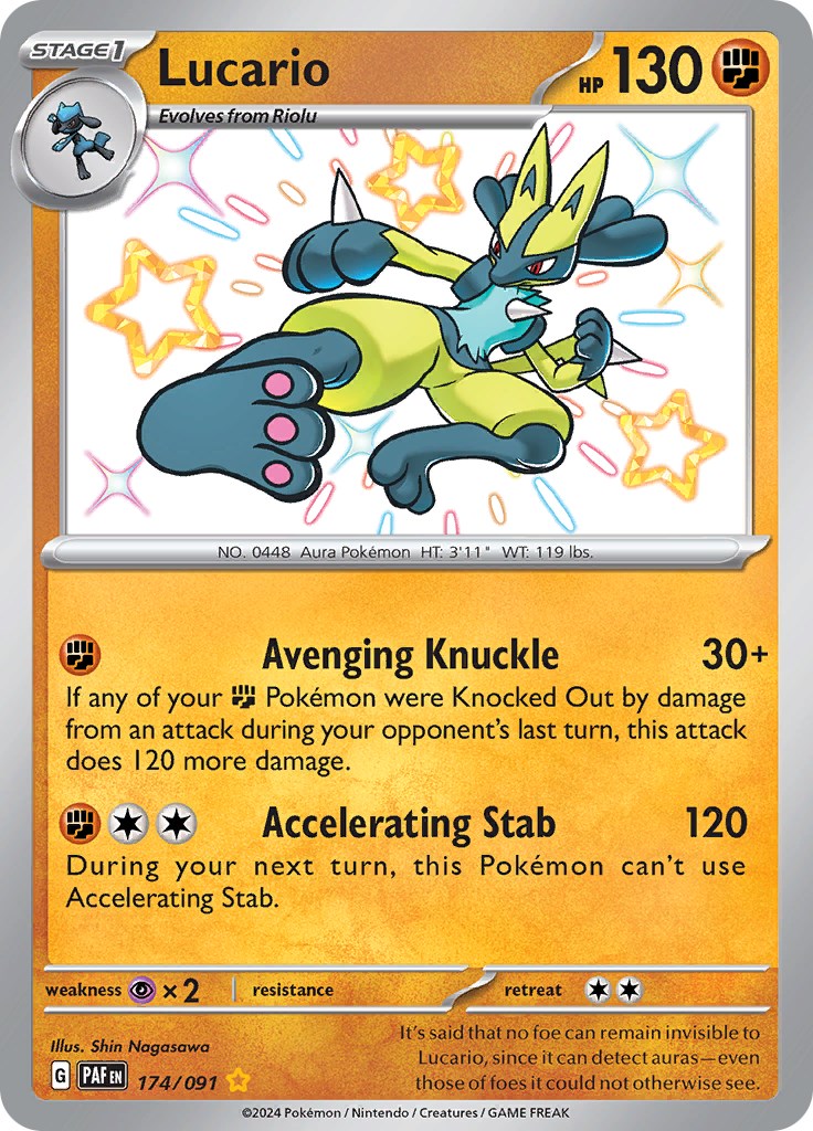 Lucario (174/091) [Scarlet & Violet: Paldean Fates] | Clutch Gaming