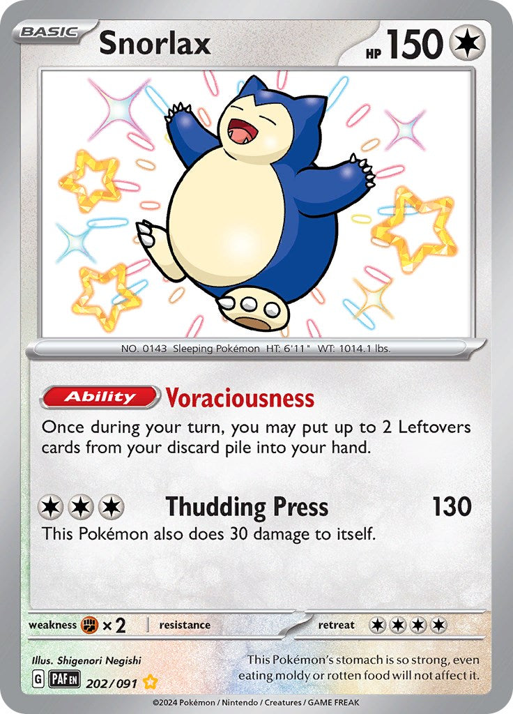 Snorlax (202/091) [Scarlet & Violet: Paldean Fates] | Clutch Gaming