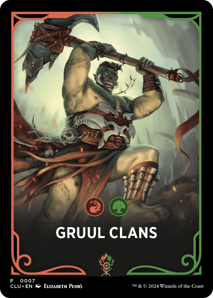 Gruul Clans Theme Card [Ravnica: Clue Edition Tokens] | Clutch Gaming