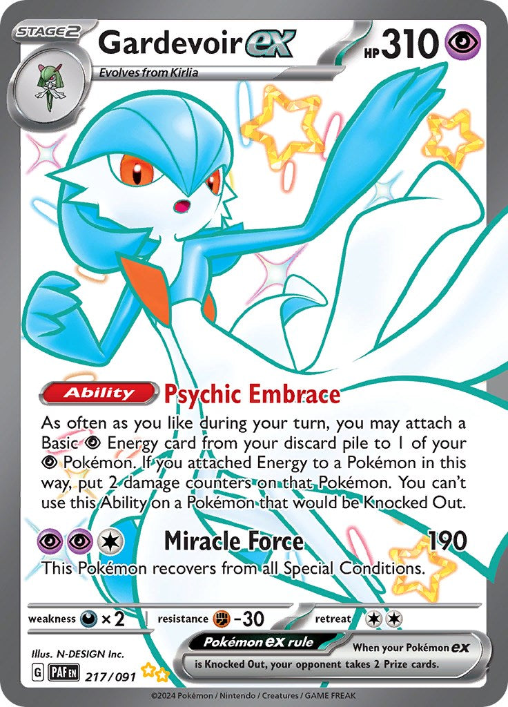 Gardevoir ex (217/091) [Scarlet & Violet: Paldean Fates] | Clutch Gaming