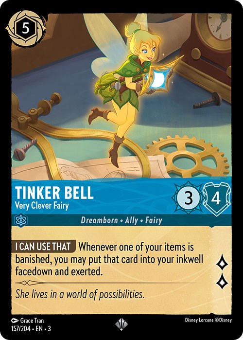 Tinker Bell - Very Clever Fairy (157/204) [Into the Inklands] | Clutch Gaming