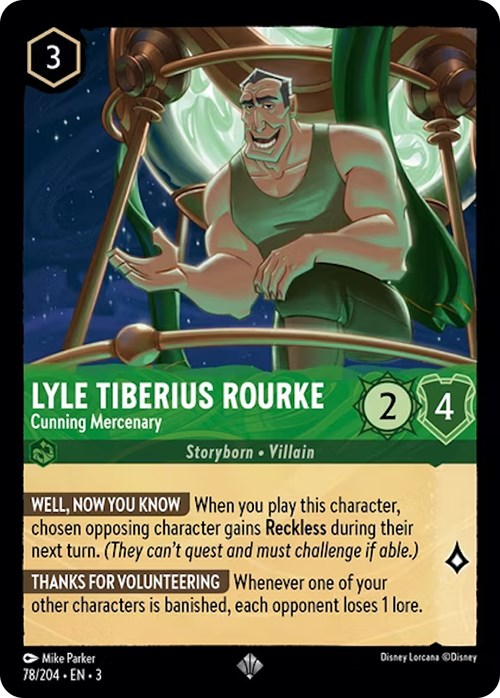 Lyle Tiberius Rourke - Cunning Mercenary (78/204) [Into the Inklands] | Clutch Gaming