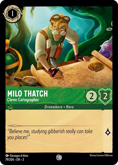Milo Thatch - Clever Cartographer (79/204) [Into the Inklands] | Clutch Gaming
