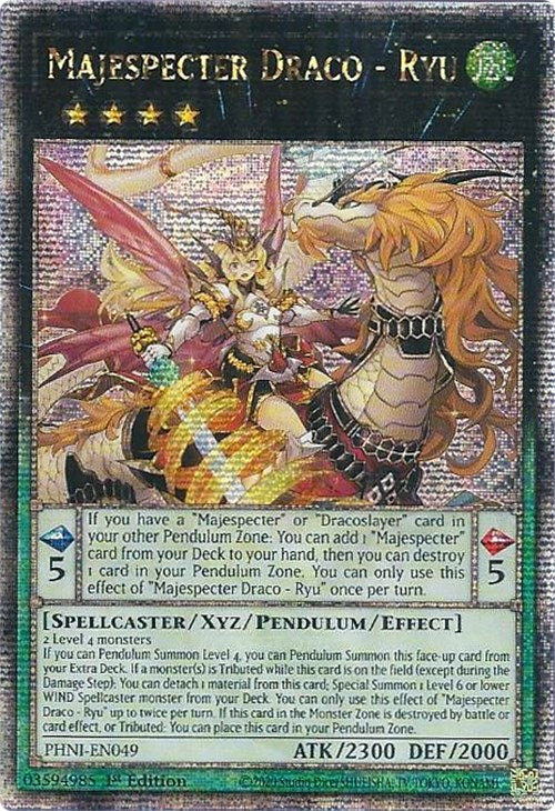 Majespecter Draco - Ryu [PHNI-EN049] Quarter Century Secret Rare | Clutch Gaming