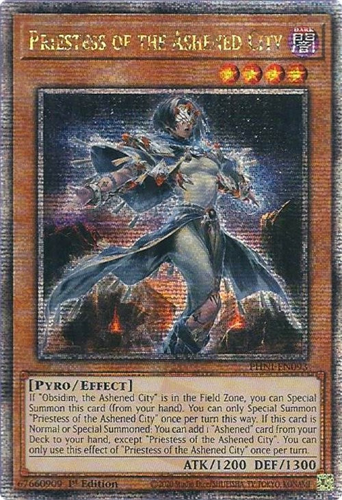 Priestess of the Ashened City [PHNI-EN093] Quarter Century Secret Rare | Clutch Gaming