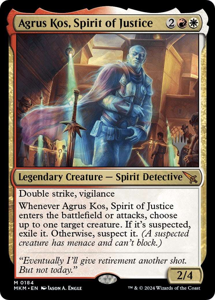 Agrus Kos, Spirit of Justice (Promo Pack) [Murders at Karlov Manor Promos] | Clutch Gaming