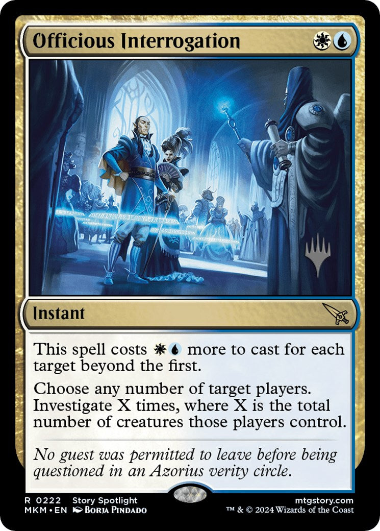 Officious Interrogation (Promo Pack) [Murders at Karlov Manor Promos] | Clutch Gaming