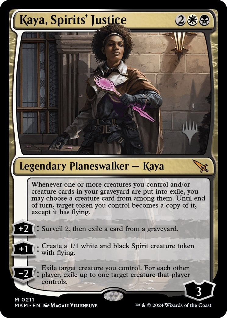 Kaya, Spirits' Justice (Promo Pack) [Murders at Karlov Manor Promos] | Clutch Gaming