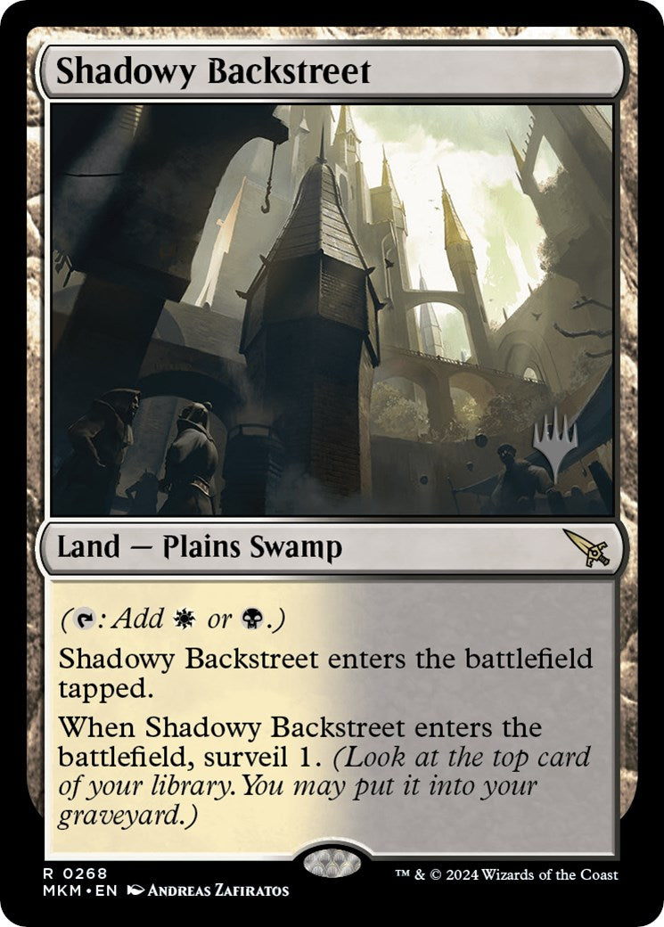 Shadowy Backstreet (Promo Pack) [Murders at Karlov Manor Promos] | Clutch Gaming