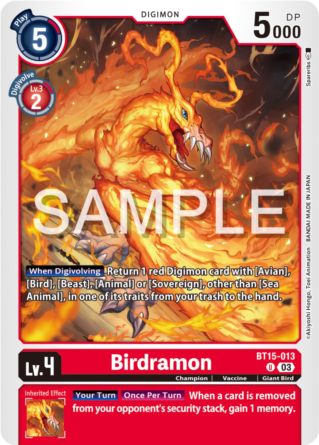 Birdramon [BT15-013] [Exceed Apocalypse] | Clutch Gaming