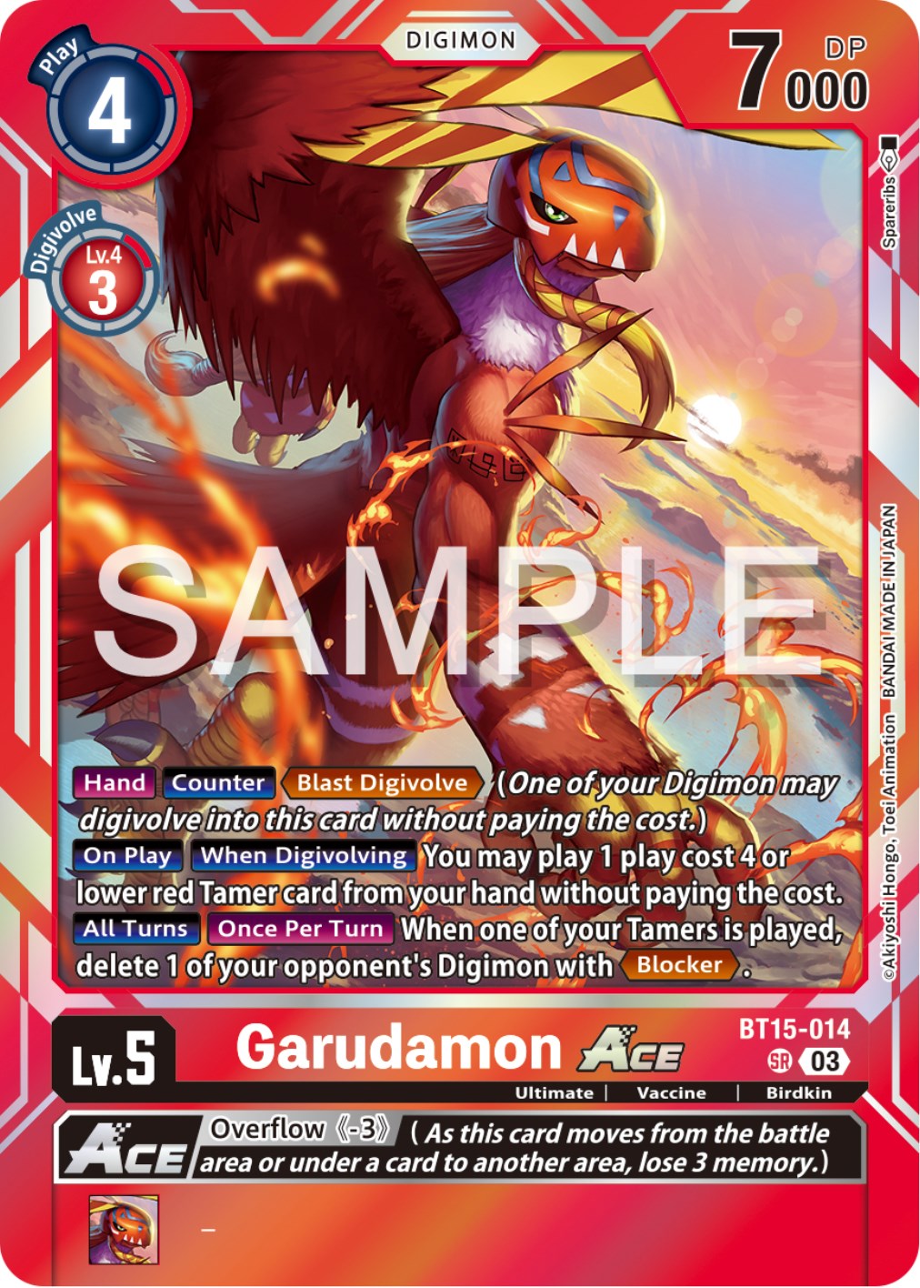 Garudamon Ace [BT15-014] [Exceed Apocalypse] | Clutch Gaming