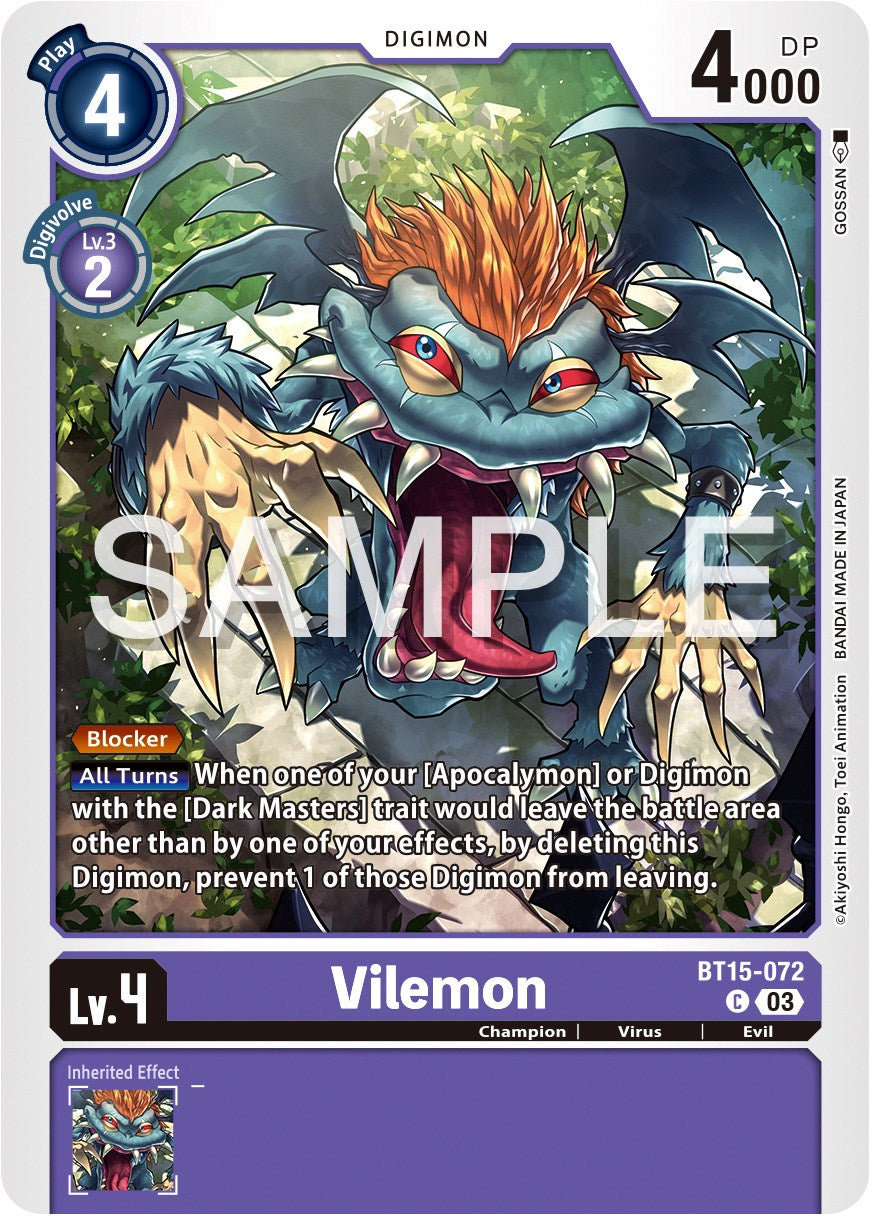 Vilemon [BT15-072] [Exceed Apocalypse] | Clutch Gaming