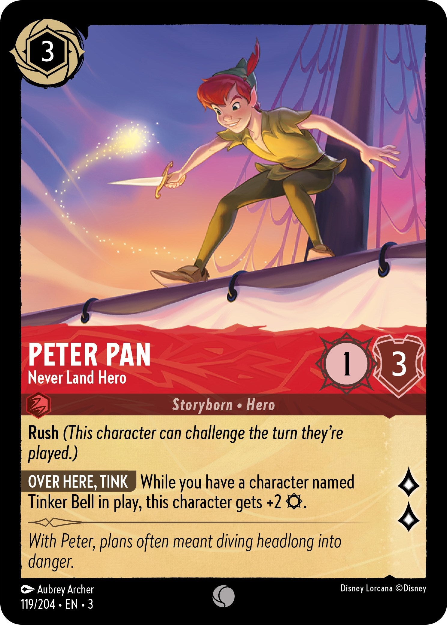 Peter Pan - Never Land Hero (119/204) [Into the Inklands] | Clutch Gaming