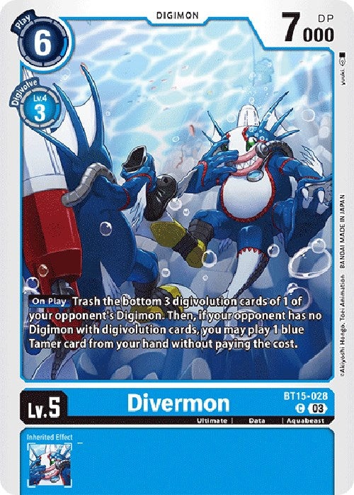 Divermon [BT15-028] [Exceed Apocalypse] | Clutch Gaming